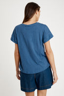 IBSA T-Shirt Plain Round Neck Navy
