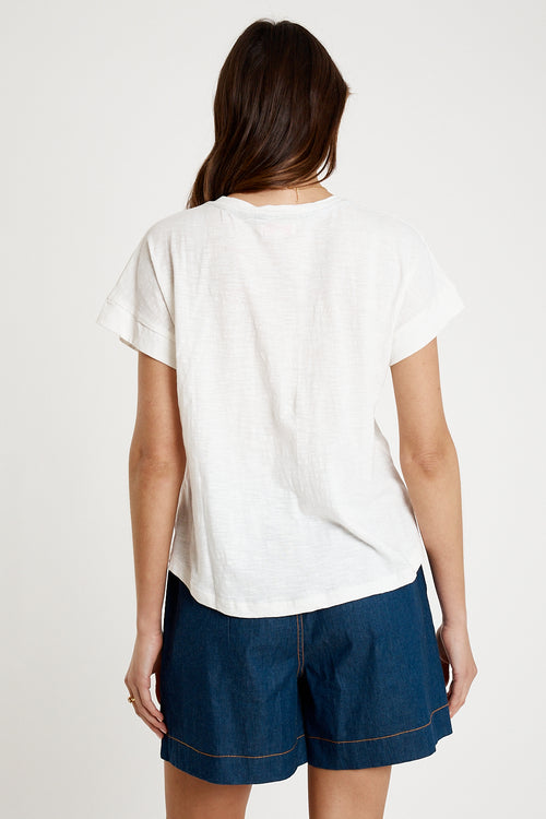 IBSA T-Shirt Plain Round Neck White