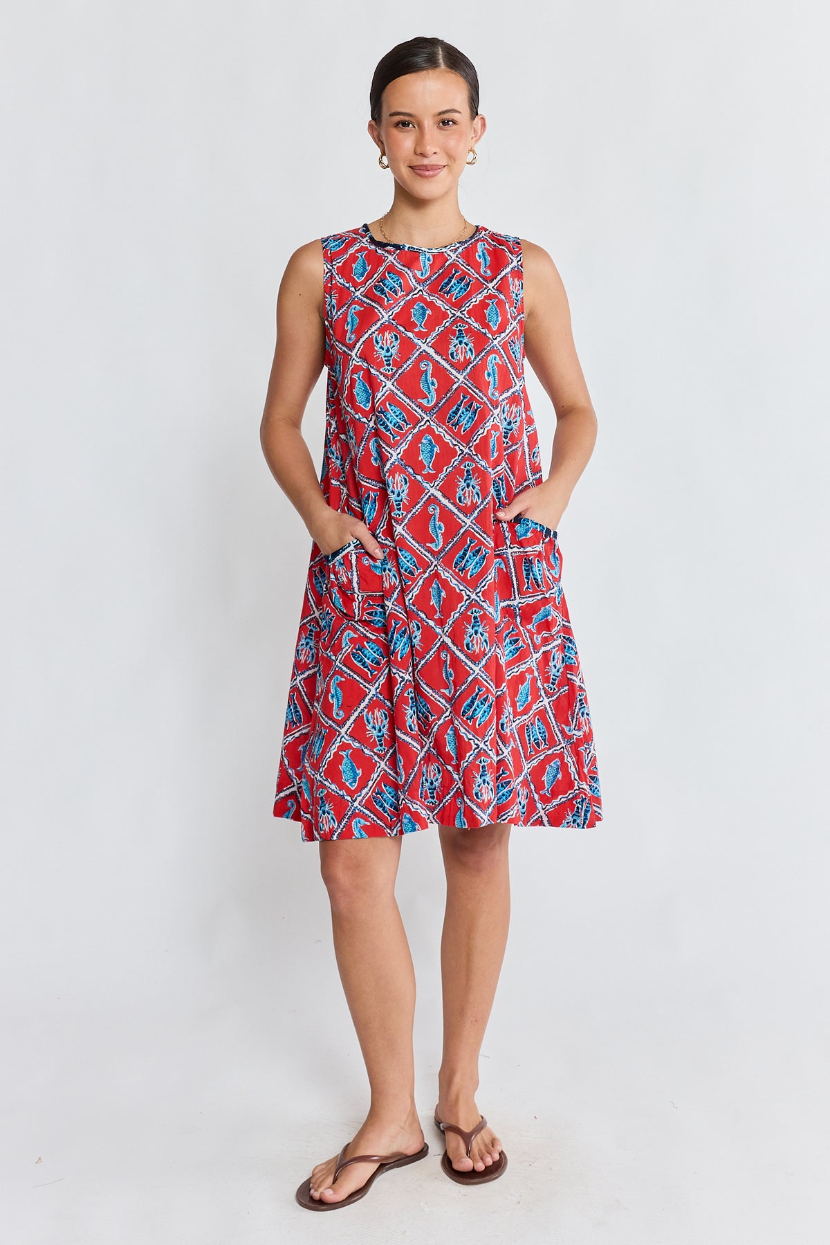 IBSA Zeke Swing Dress Red
