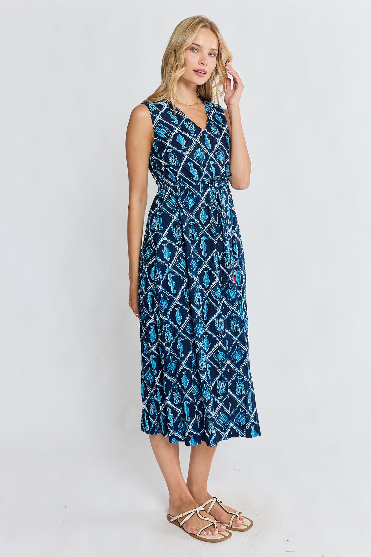 IBSA Zeke Tie Midi Navy