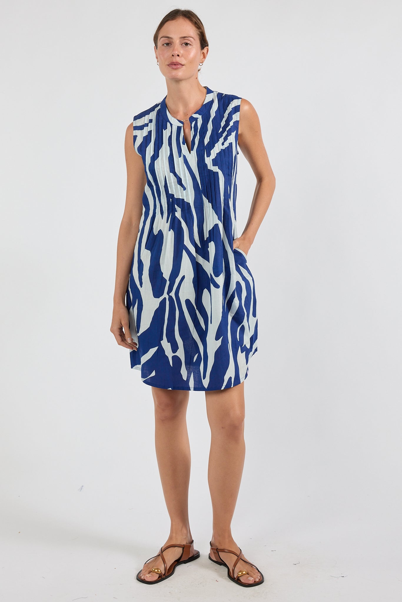 IBSA Zephyr Sleeveless Dress Navy