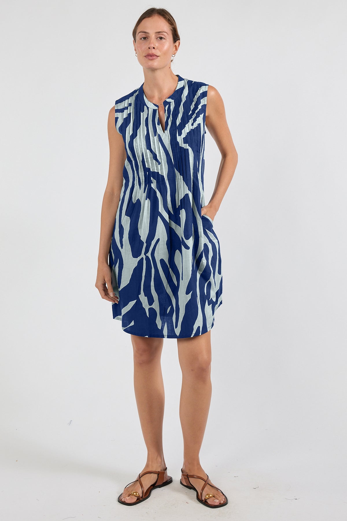 IBSA Zephyr Sleeveless Dress Navy