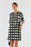 Itami Bloc LS Mini Dress Black