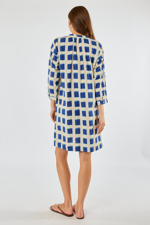 Itami Bloc LS Mini Dress Blue