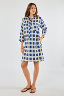Itami Bloc LS Mini Dress Blue