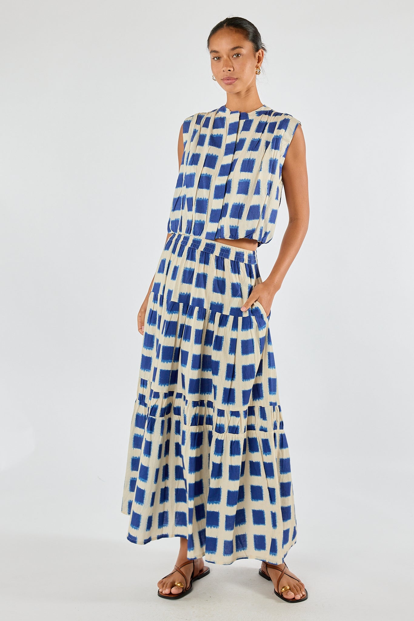 Itami Bloc Skirt Blue