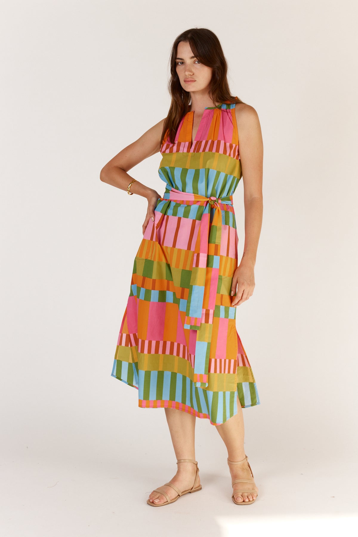 Itami Cannes Sleeveless Dress Multi