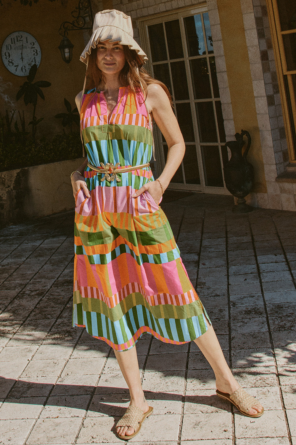 Itami Cannes Sleeveless Dress Multi