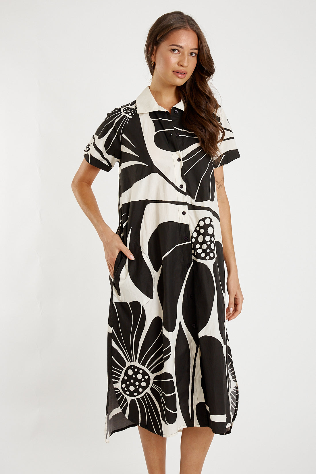 Itami Corocoro Button Dress Multi