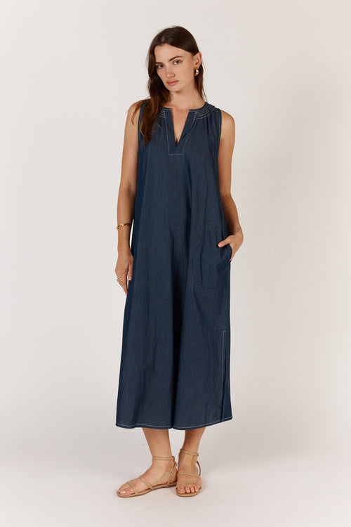 Itami Denim Sleeveless Dress