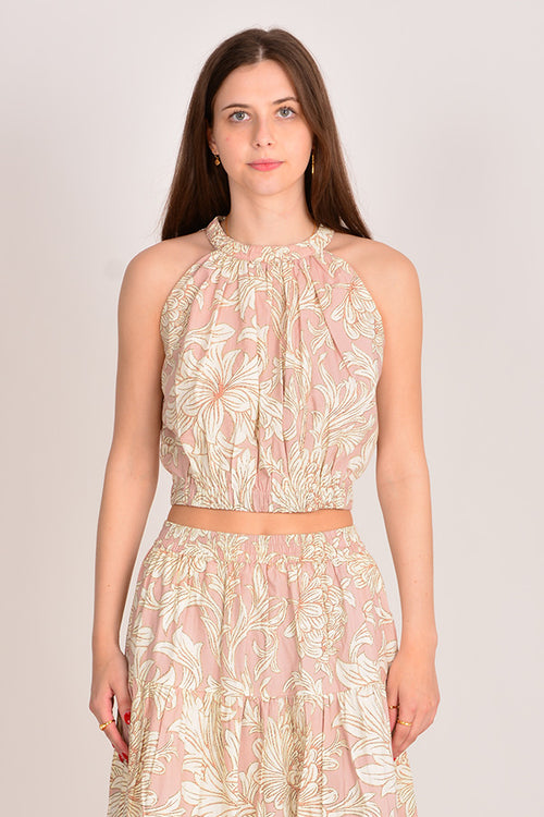 Itami Eden Halter Top Peoni