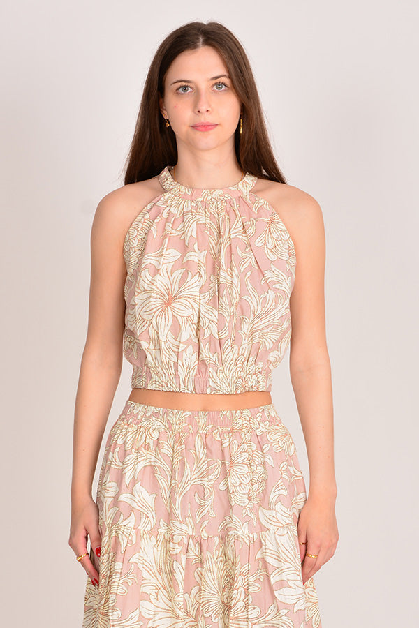 Itami Eden Halter Top Peoni