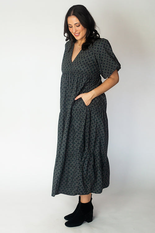 Itami Elda Dress Lester Charcoal