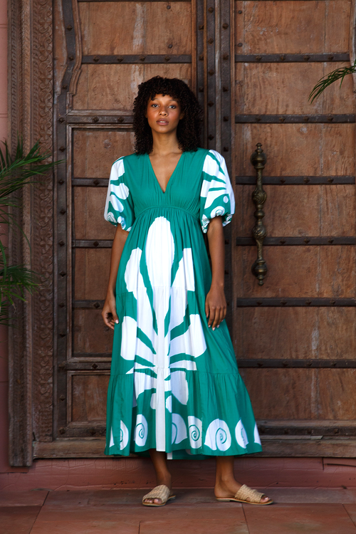 Itami Elda Dress Mayan Green