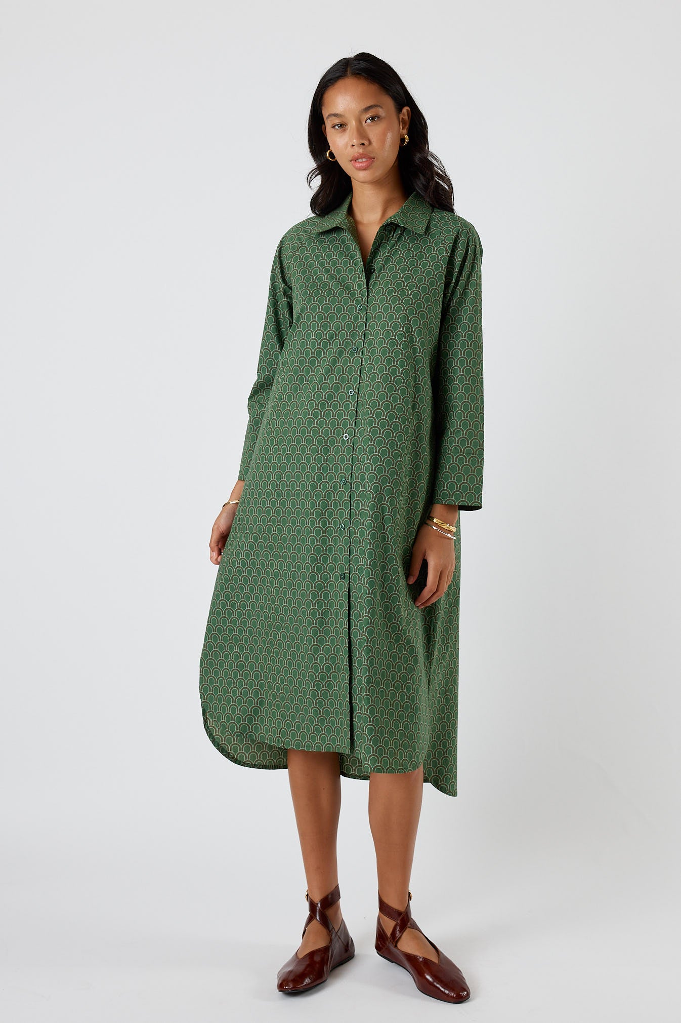 Itami Emilie Shirtdress Green