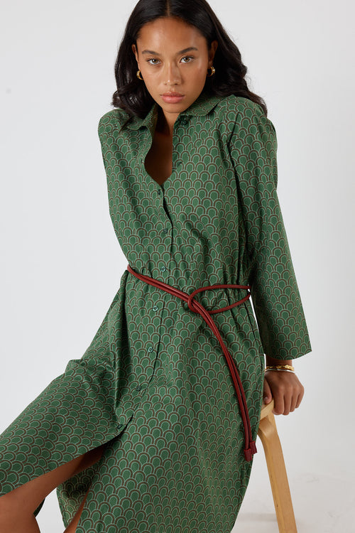 Itami Emilie Shirtdress Green