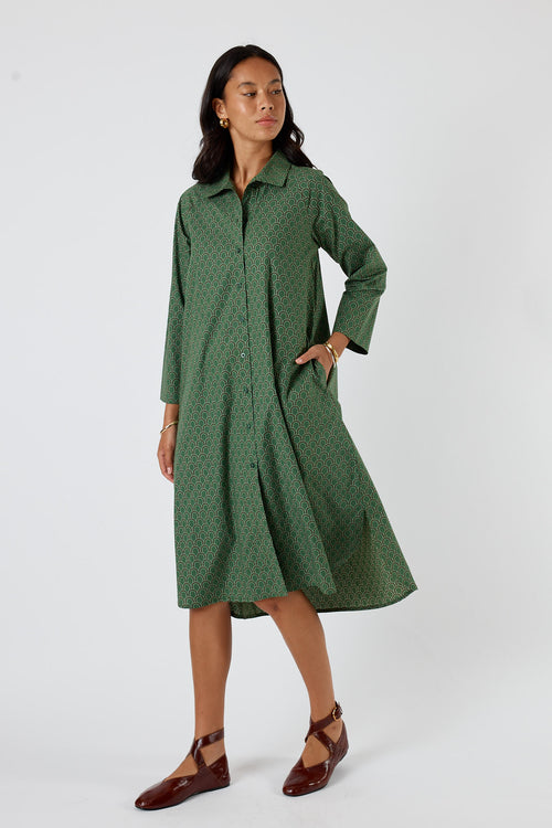 Itami Emilie Shirtdress Green