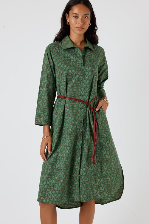 Itami Emilie Shirtdress Green