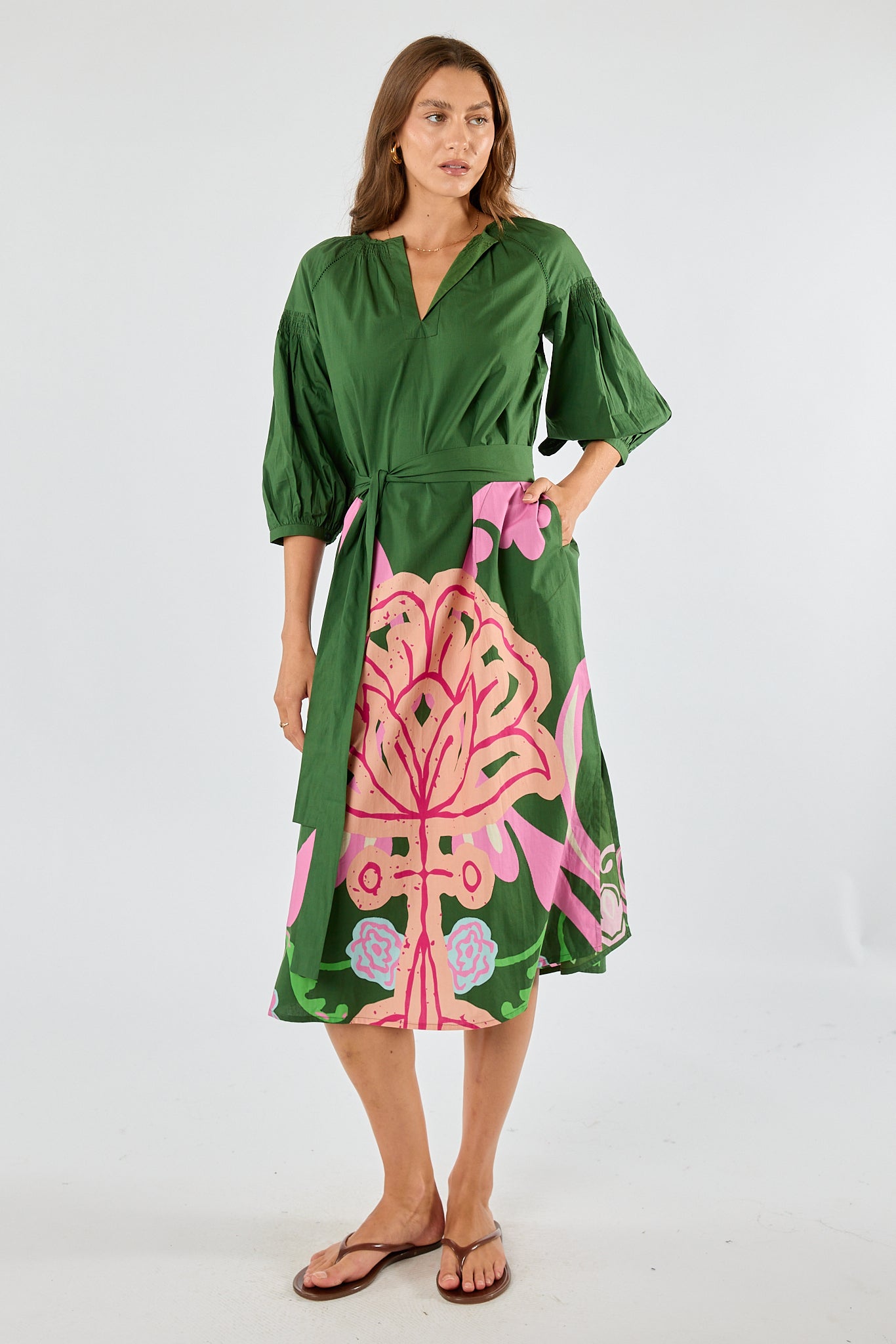 Itami Fontes Kaftan Olive
