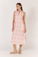 Itami Geometric Sleeveless Dress Pink