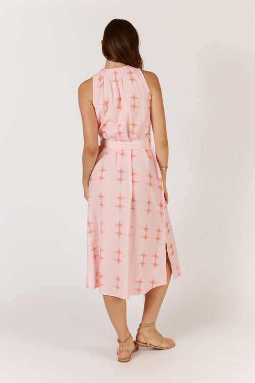Itami Geometric Sleeveless Dress Pink