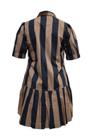 Itami Giverny Dress Brown Stripe