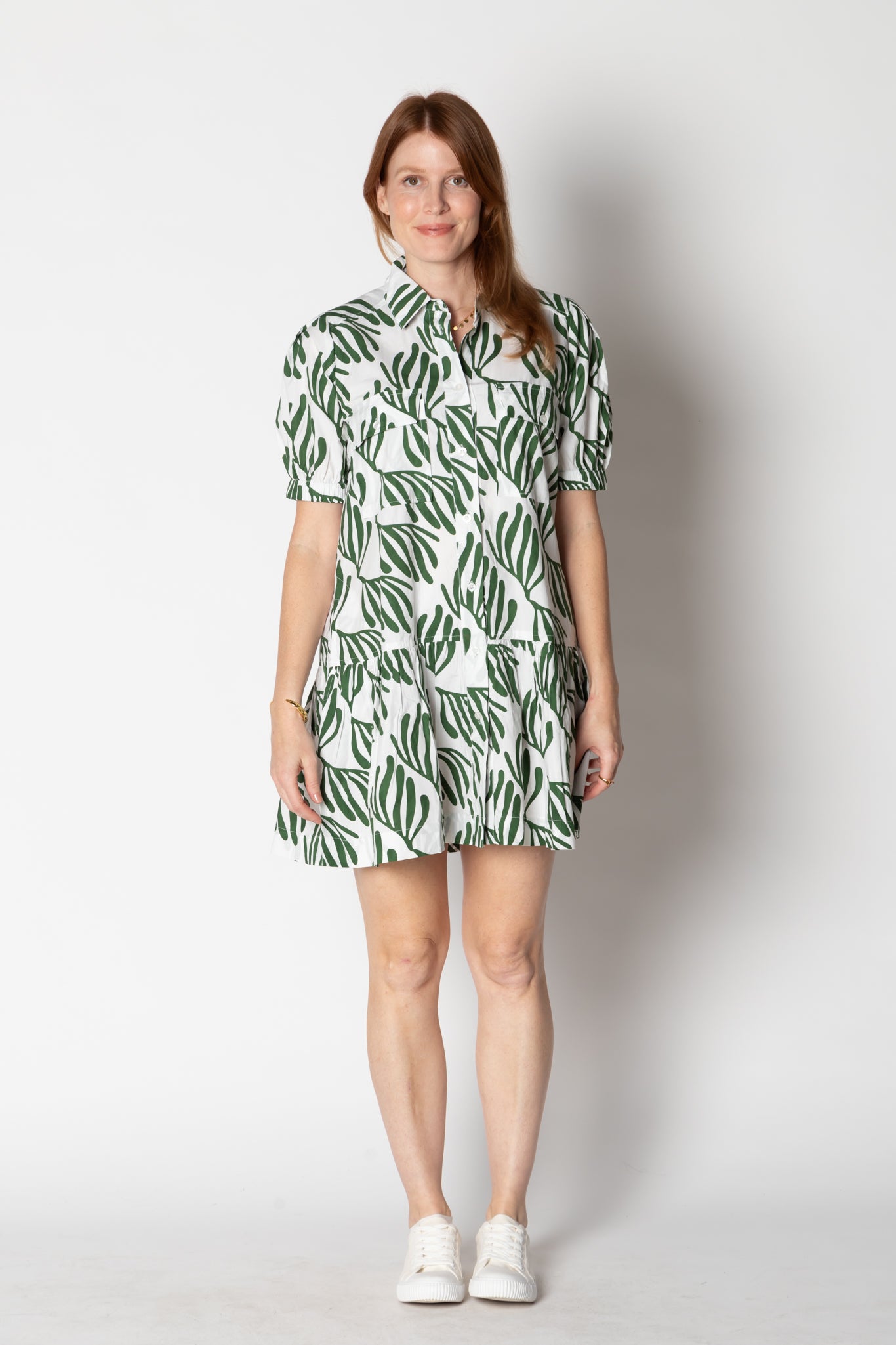 Itami Giverny Dress Verde White