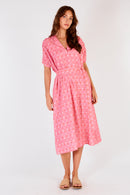 Itami Jonson Capped Sleeve Midi Almera Pink