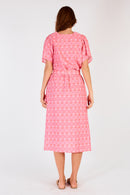 Itami Jonson Capped Sleeve Midi Almera Pink