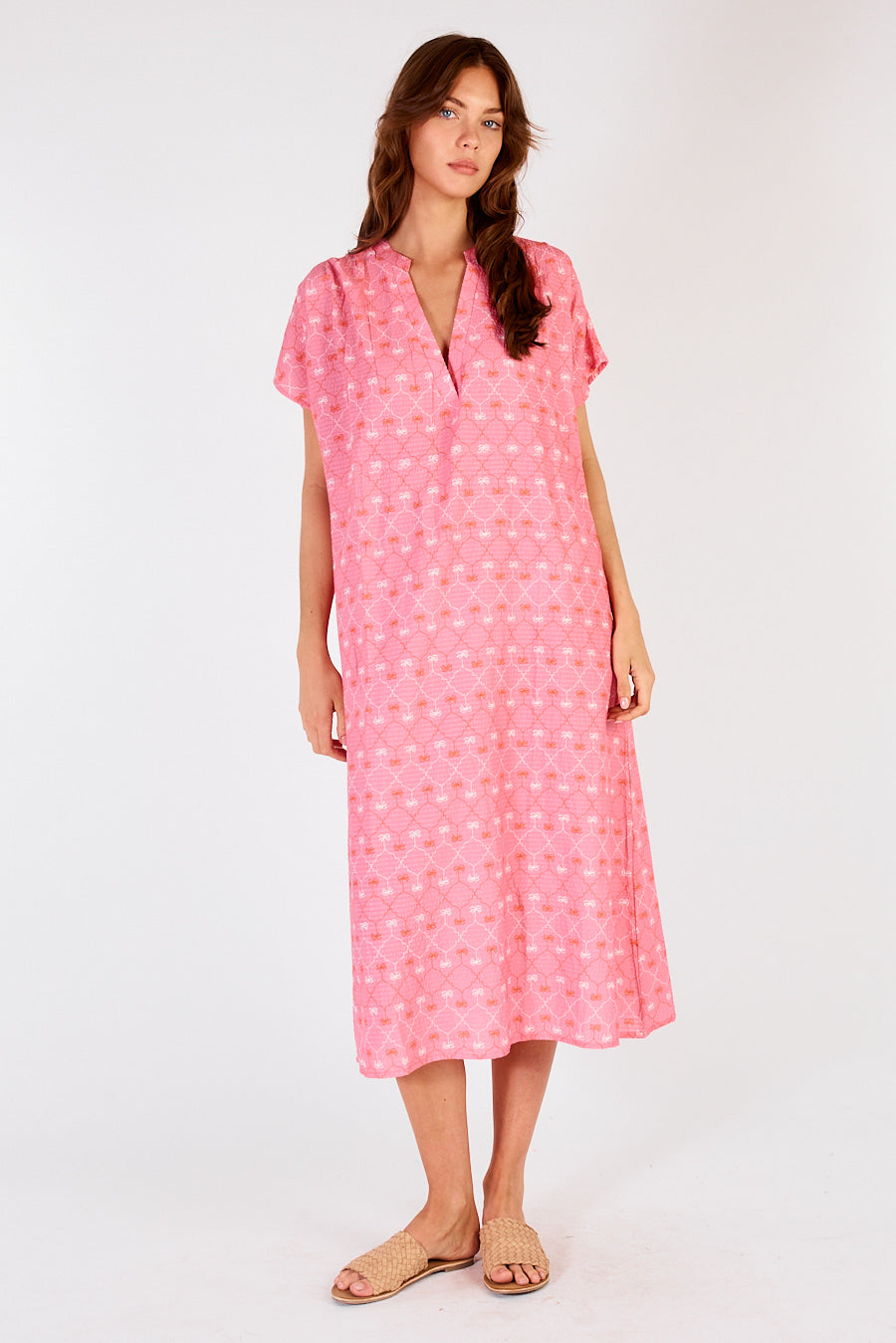 Itami Jonson Capped Sleeve Midi Almera Pink