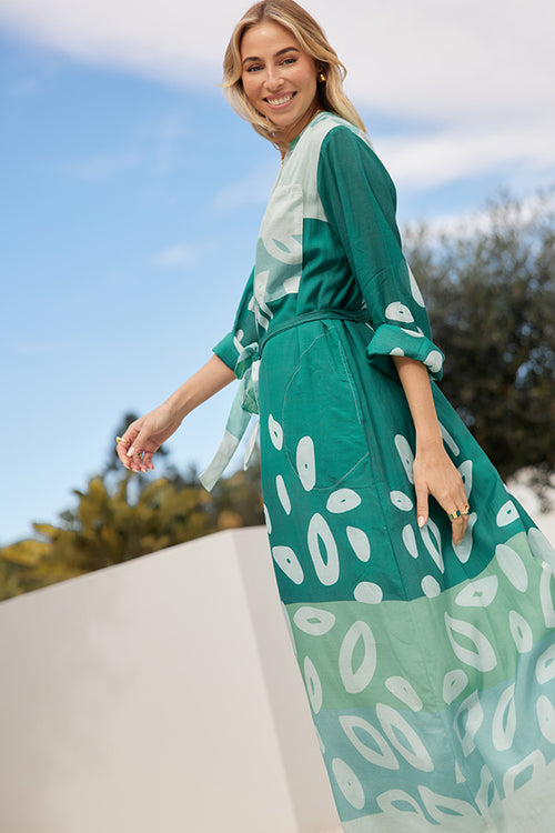 Itami Jonson L/S Dress Rapido Green