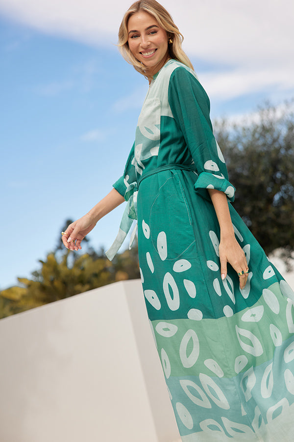 Itami Jonson L/S Dress Rapido Green