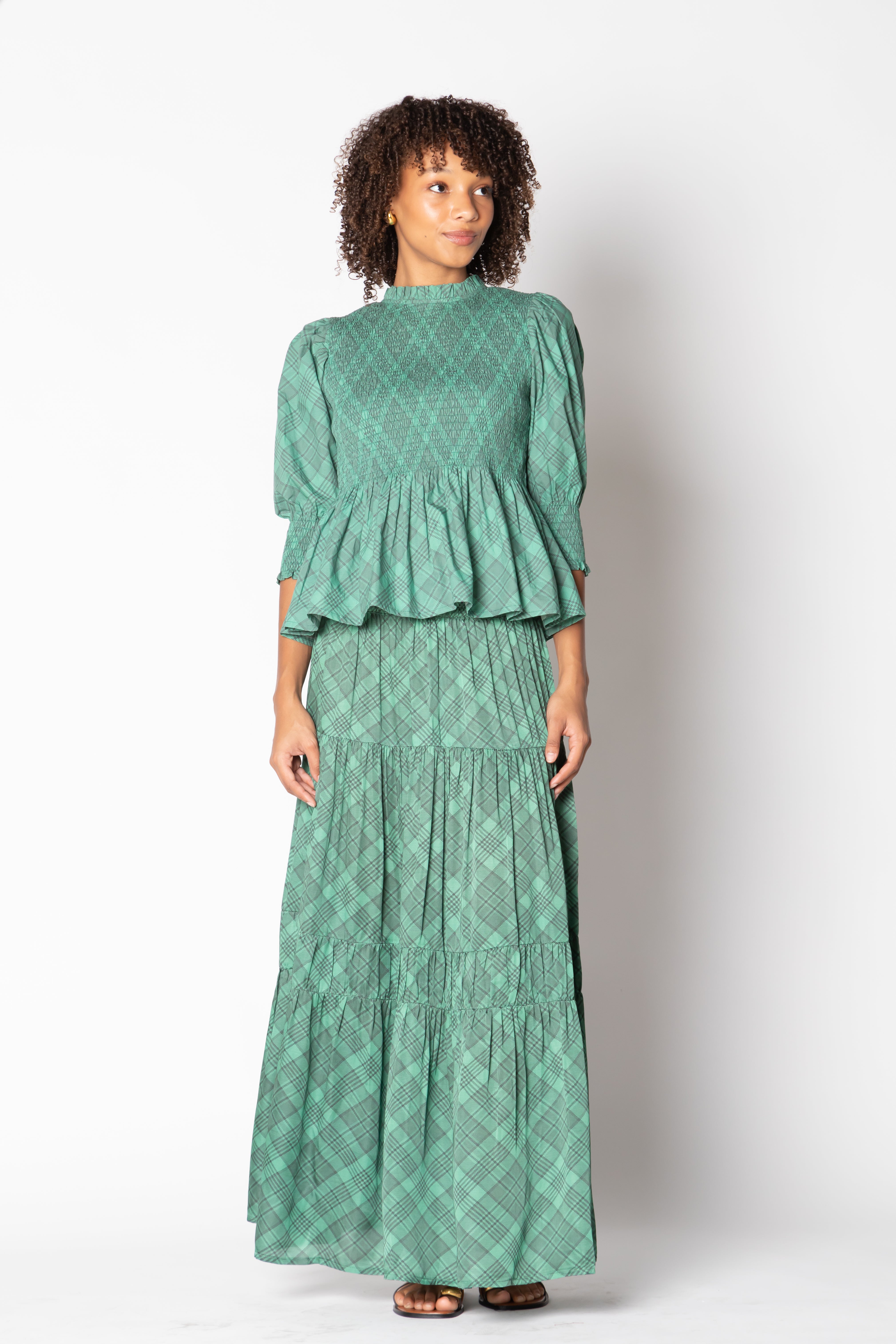 Itami Eden Skirt Tartan Green
