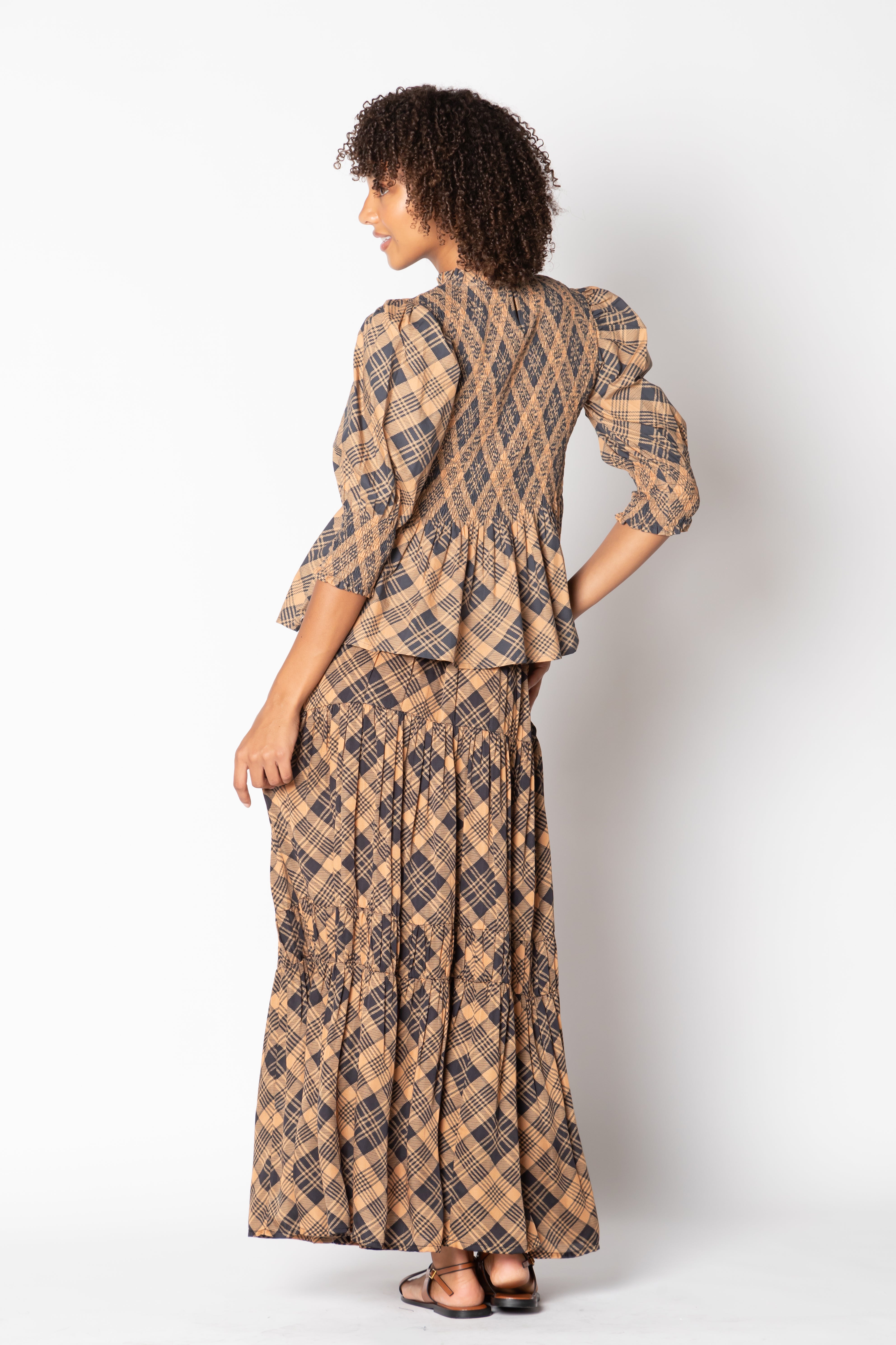 Itami Eden Skirt Tartan Latte