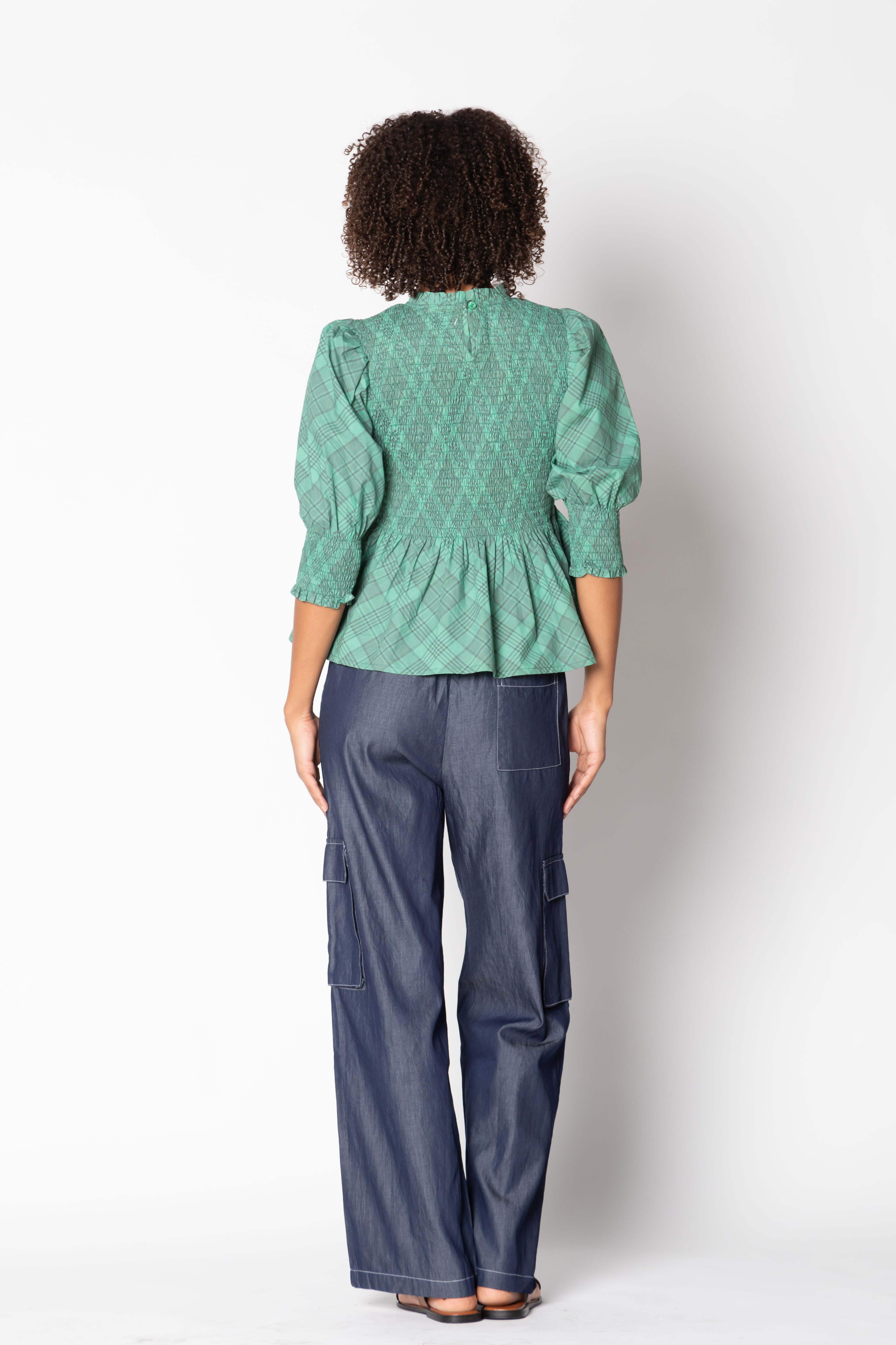 Itami Liv Top Tartan Green