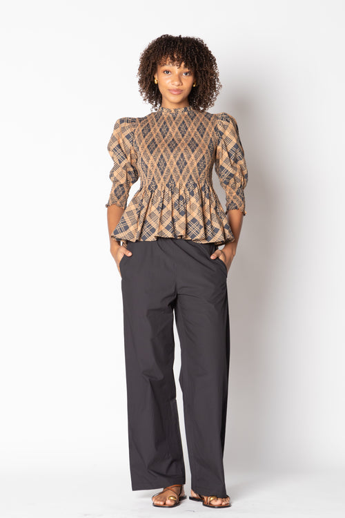 Itami Liv Top Tartan Latte