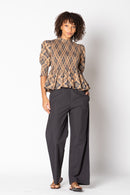 Itami Liv Top Tartan Latte