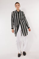 Itami Marseille Shirtdress Black Stripe