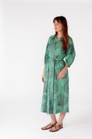 Itami Moussi LS Button Dress Green