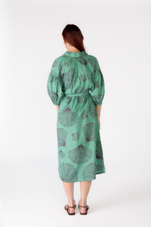 Itami Moussi LS Button Dress Green