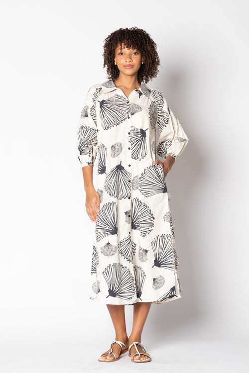 Itami Moussi LS Button Dress Natural