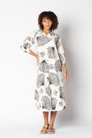 Itami Moussi LS Button Dress Natural