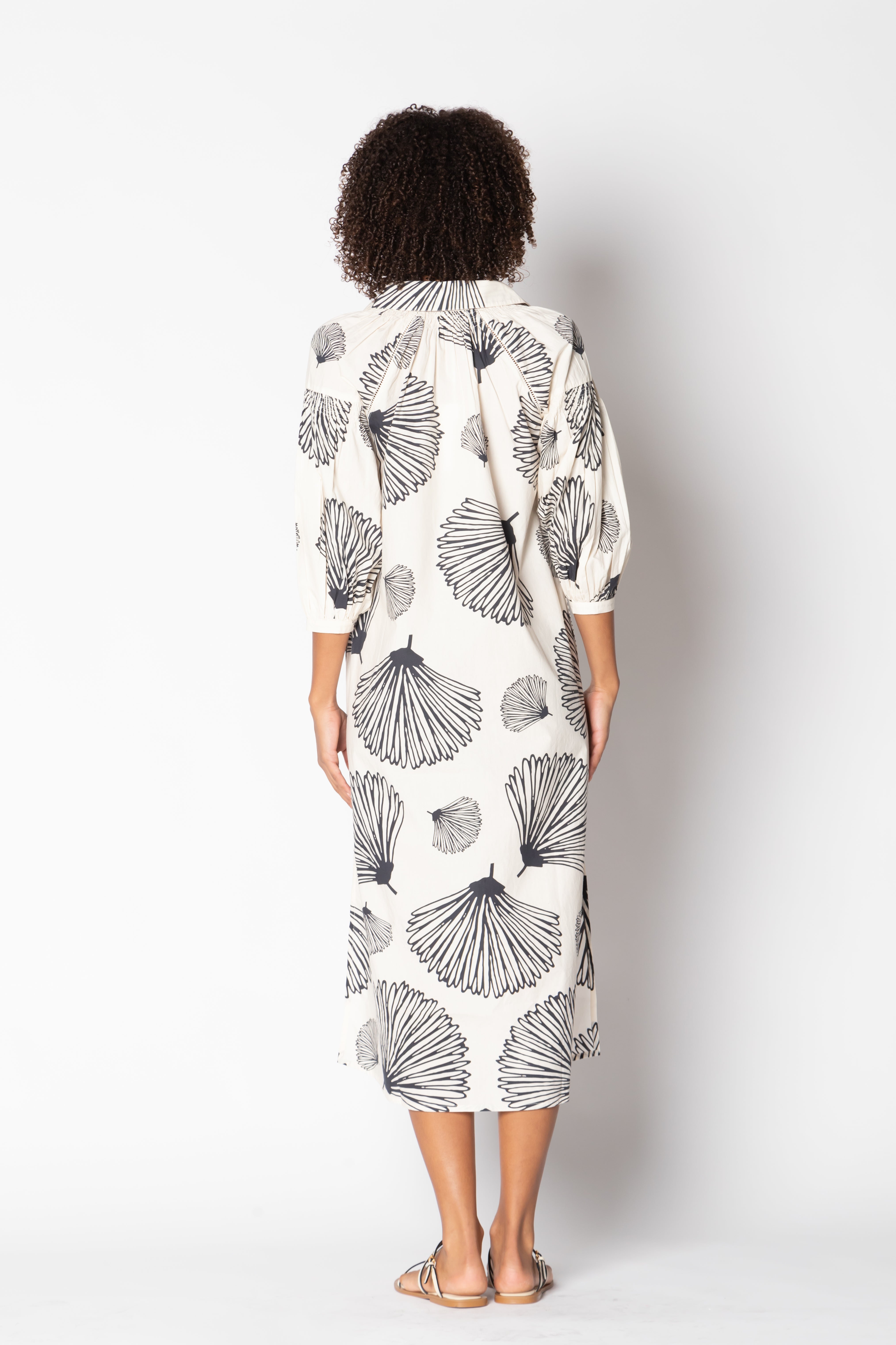 Itami Moussi LS Button Dress Natural