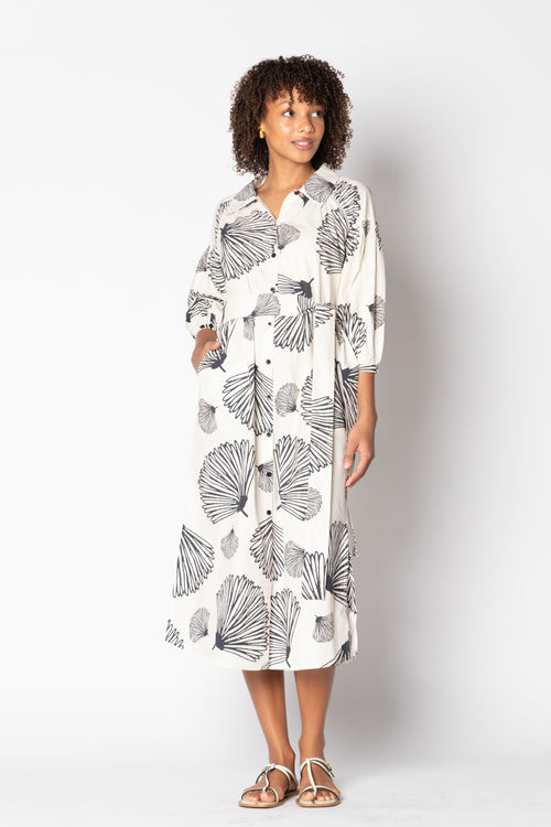 Itami Moussi LS Button Dress Natural