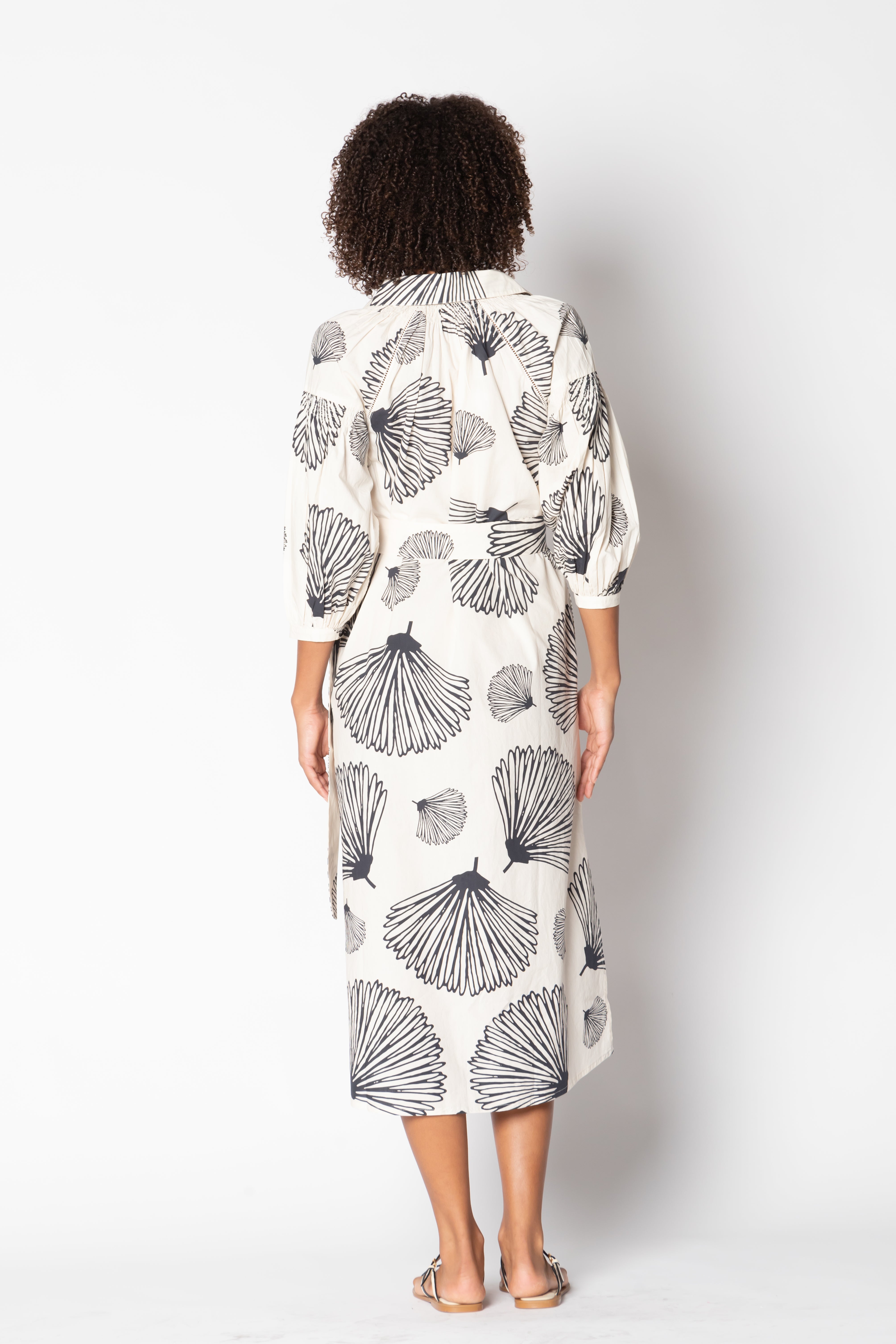 Itami Moussi LS Button Dress Natural