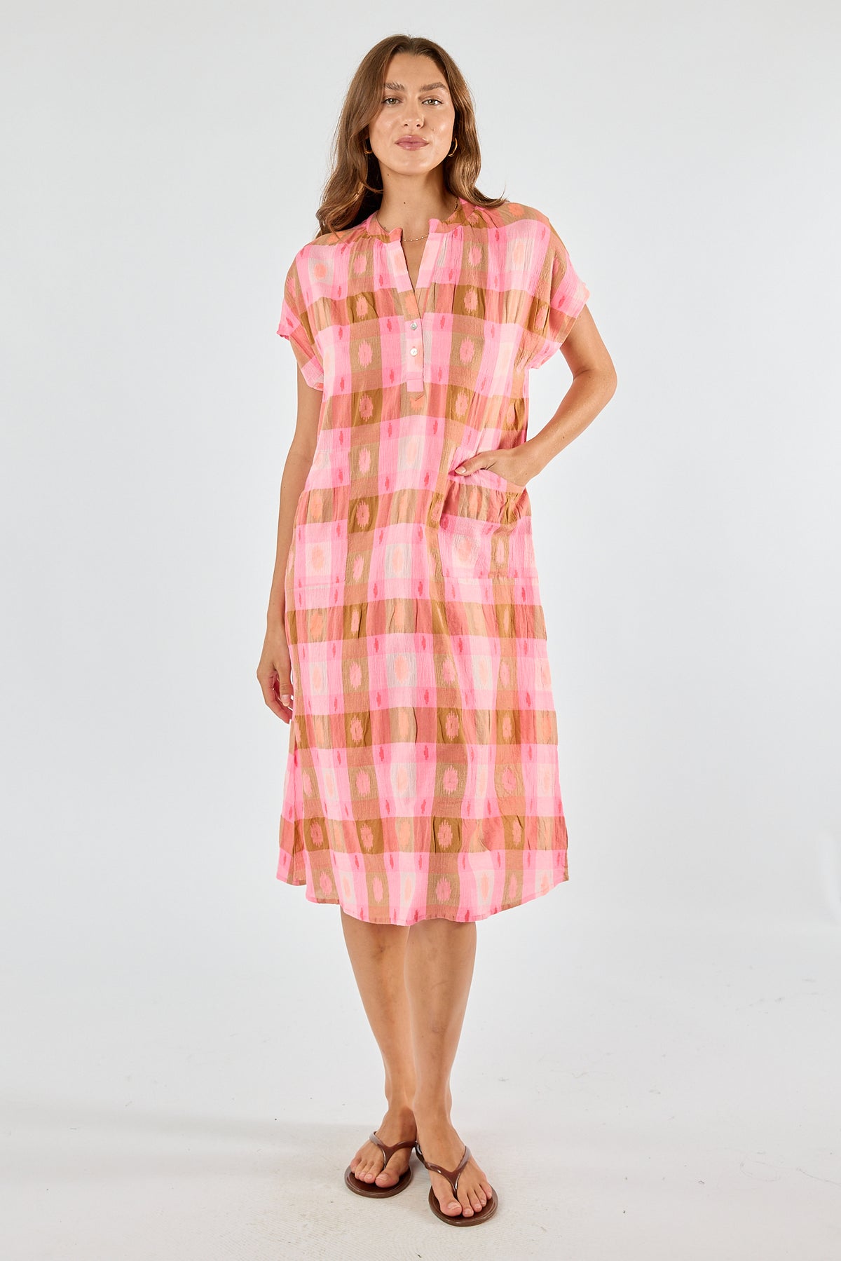 Itami Navarro Capped Sleeve Dress