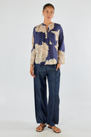 Itami Orient Long Sleeve Top Navy
