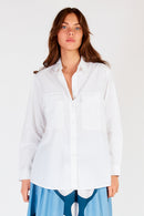 Itami Pamplone Shirred Pocket Shirt White