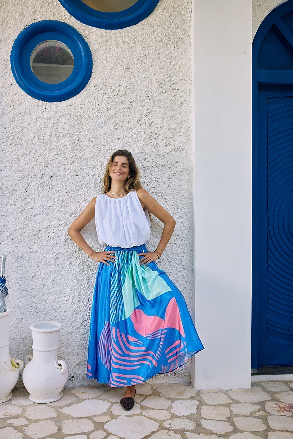 Itami Papillon Skirt Blue