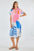 Itami Papillon Button Dress White